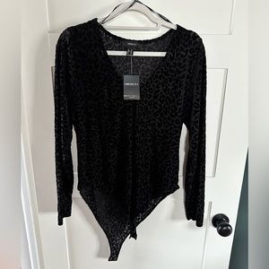 Leopard see through body suit